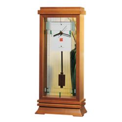 Frank Lloyd Wright Renata 13&quot; Pendulum Battery Mantel Clock by Bulova