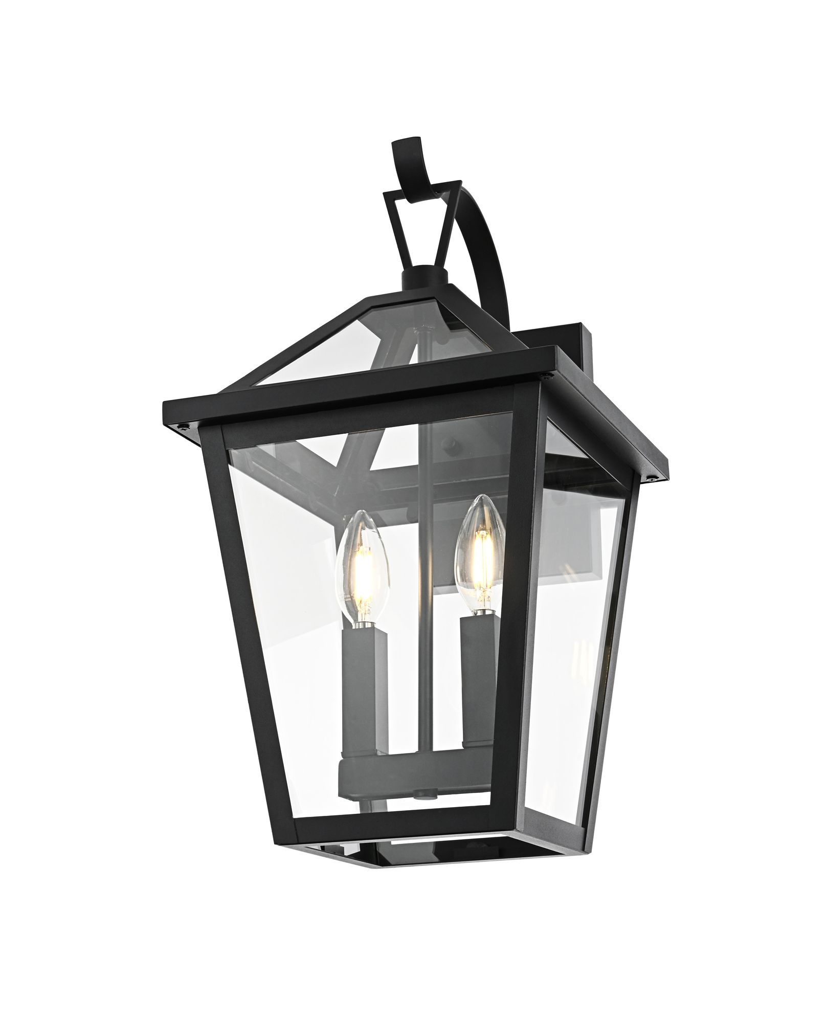 Frankford 18" High Black 2-Light Outdoor Wall Light