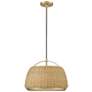 1_Frankie 16 1/2" Wide Vintage Brass Pendant Light