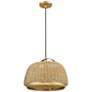 3_Frankie 16 1/2" Wide Vintage Brass Pendant Light more views