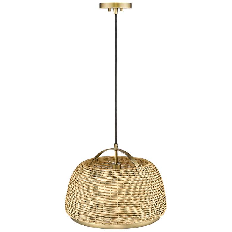 Image 4 Frankie 16 1/2" Wide Vintage Brass Pendant Light more views