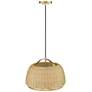 4_Frankie 16 1/2" Wide Vintage Brass Pendant Light more views