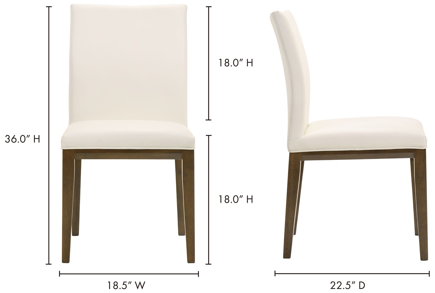 Frankie Dining Chair White - Set Of Two