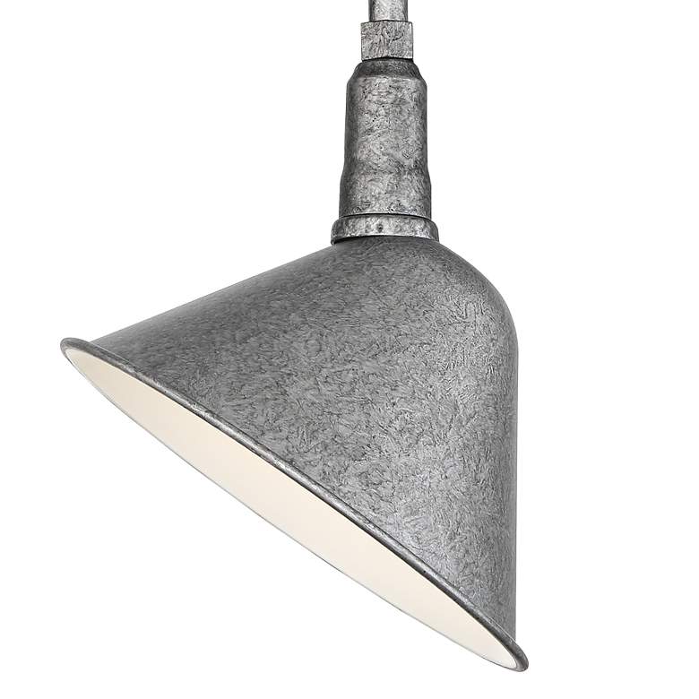 Image 3 Frankilin Iron Works Neihart 18" Galvanized RLM Outdoor Wall Light more views