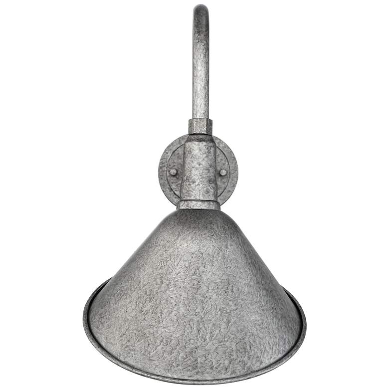 Image 5 Frankilin Iron Works Neihart 18" Galvanized RLM Outdoor Wall Light more views