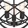 Frankin Iron Works Ellery 14" Bronze Open Sphere 3-Light Ceiling Light