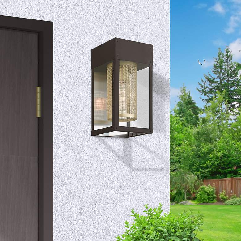 Image 1 Franklin 1 Light Bronze Outdoor Wall Lantern