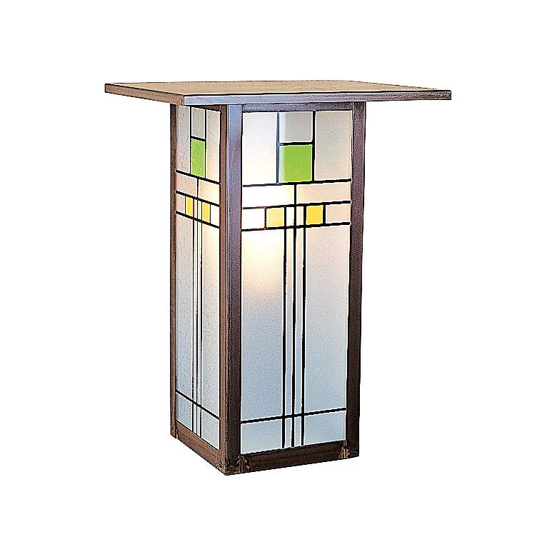 Image 1 Franklin 12 inchH Silkscreen White Glass Outdoor Wall Light