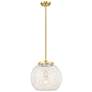 Franklin 13.75"W Gold Stemmed Pendant w/ White Mouchette Shade