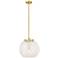 Franklin 13.75"W Gold Stemmed Pendant w/ White Mouchette Shade