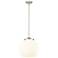 Franklin 13.75"W Satin Nickel Stemmed Pendant w/ White Venetian Shade