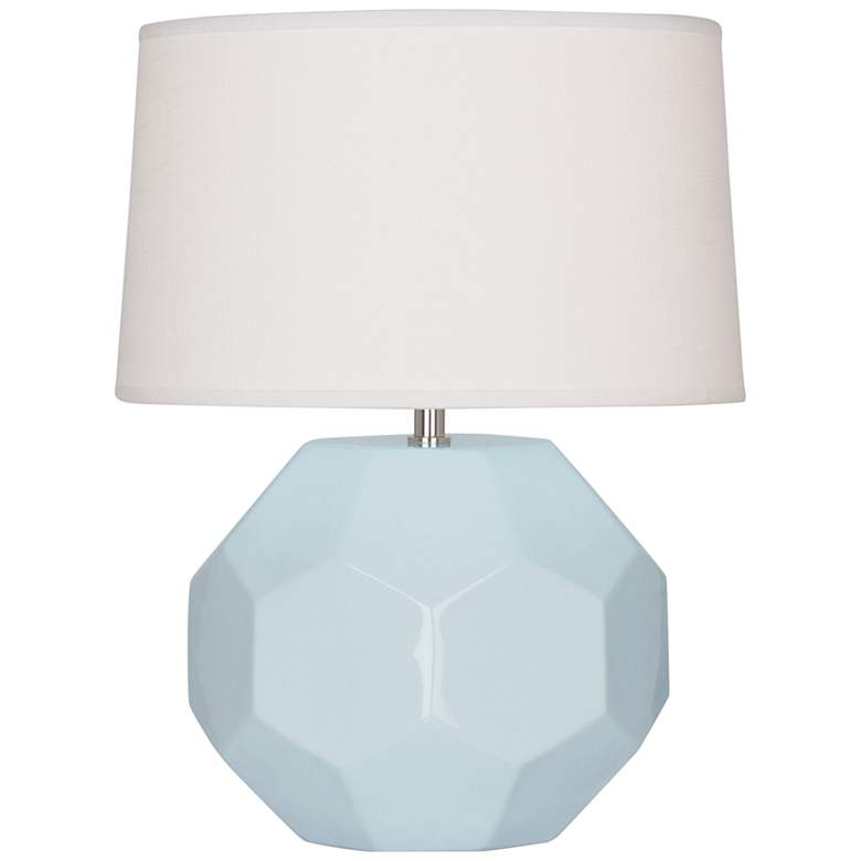 Image 2 Franklin 16 1/2 inch High Blue Glazed Ceramic Accent Table Lamp