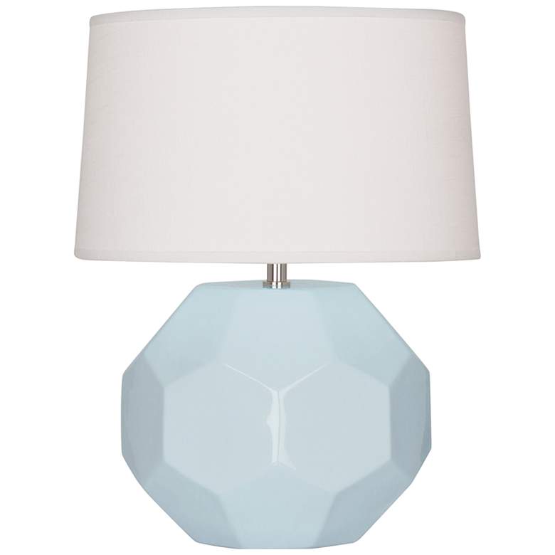 Image 2 Franklin 16 1/2" High Blue Glazed Ceramic Accent Table Lamp