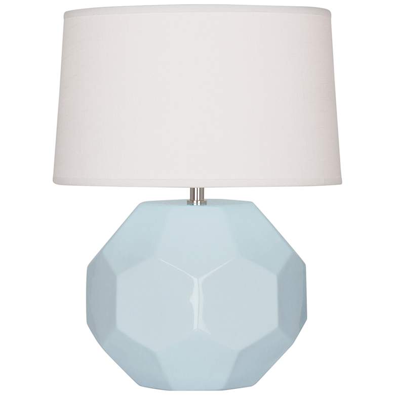 Image 1 Franklin 16 1/2 inch High Blue Glazed Ceramic Accent Table Lamp