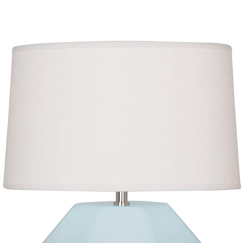 Image 3 Franklin 16 1/2" High Blue Glazed Ceramic Accent Table Lamp more views