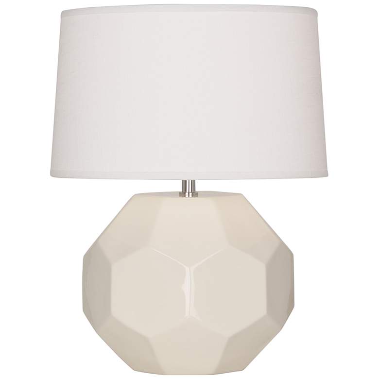 Image 2 Franklin 16 1/2 inch High Bone Glazed Ceramic Accent Table Lamp
