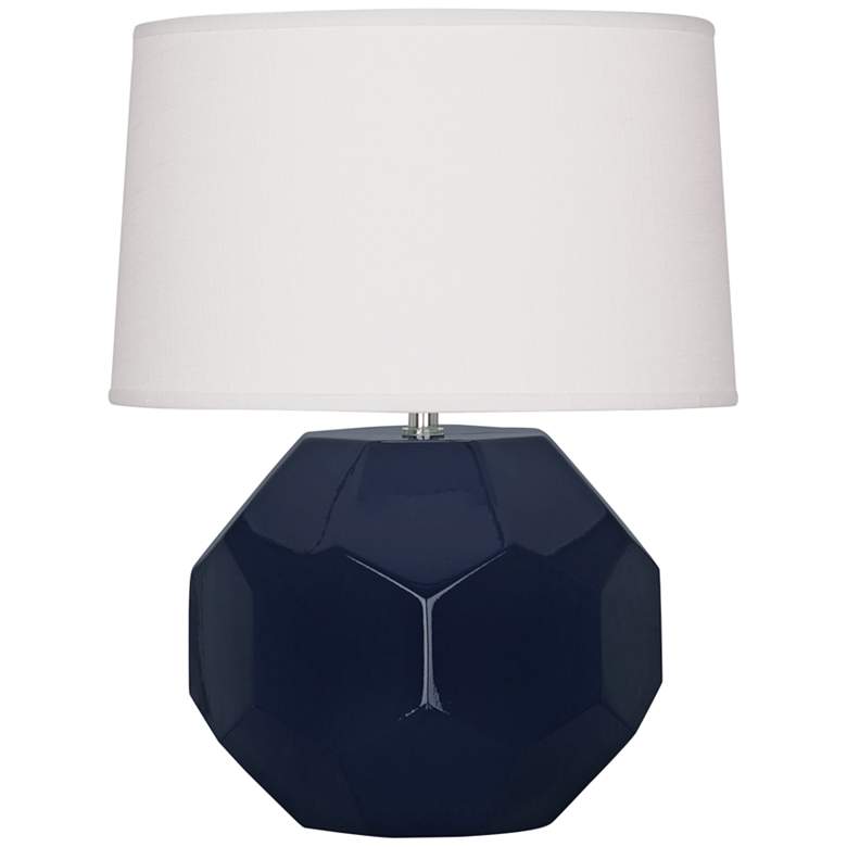 Image 1 Franklin 16 1/2" High Midnight Blue Glazed Accent Table Lamp
