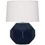 Franklin 16 1/2" High Midnight Blue Glazed Accent Table Lamp