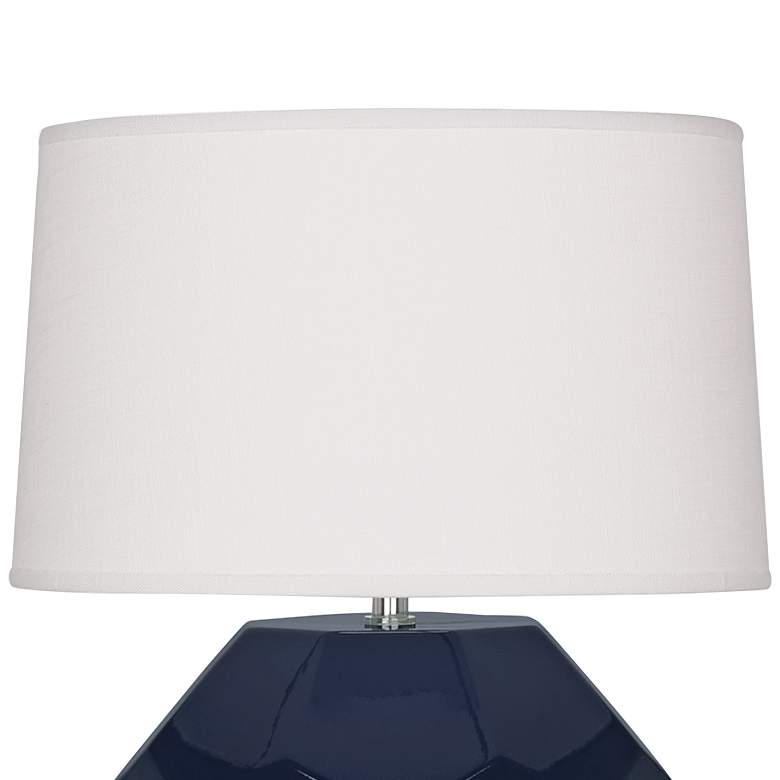 Image 2 Franklin 16 1/2" High Midnight Blue Glazed Accent Table Lamp more views