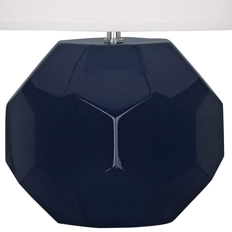 Image 3 Franklin 16 1/2" High Midnight Blue Glazed Accent Table Lamp more views