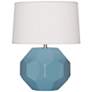 Franklin 16 1/2" High Steel Blue Glazed Accent Table Lamp