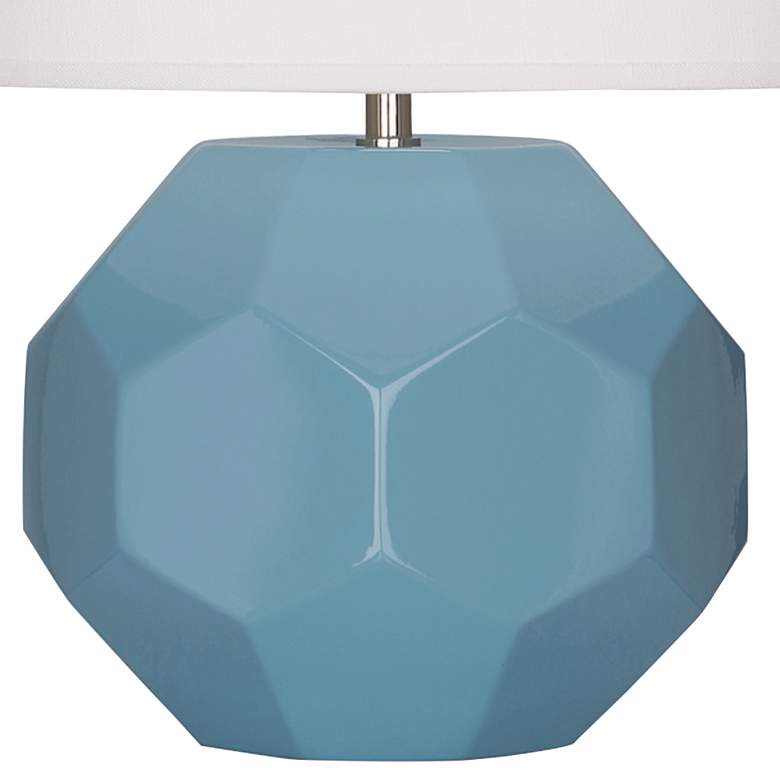 Image 3 Franklin 16 1/2" High Steel Blue Glazed Accent Table Lamp more views