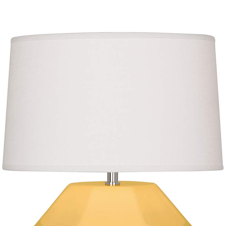 Image 2 Franklin 16 1/2" High Sunset Yellow Glazed Accent Table Lamp more views