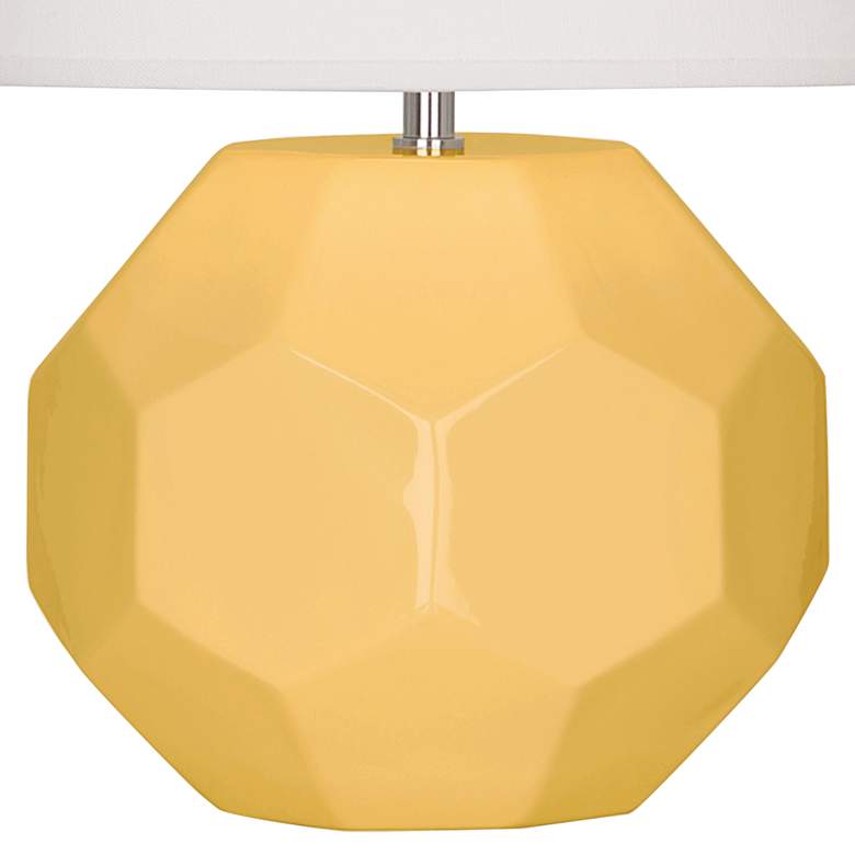 Image 3 Franklin 16 1/2" High Sunset Yellow Glazed Accent Table Lamp more views