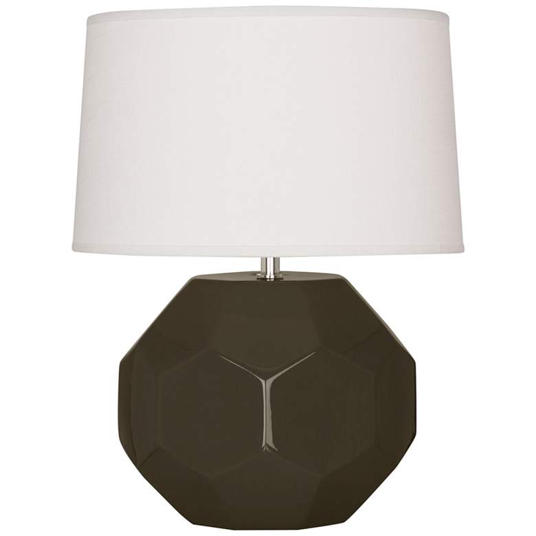 Image 1 Franklin 16 1/2 inchH Brown Tea Glazed Ceramic Accent Table Lamp