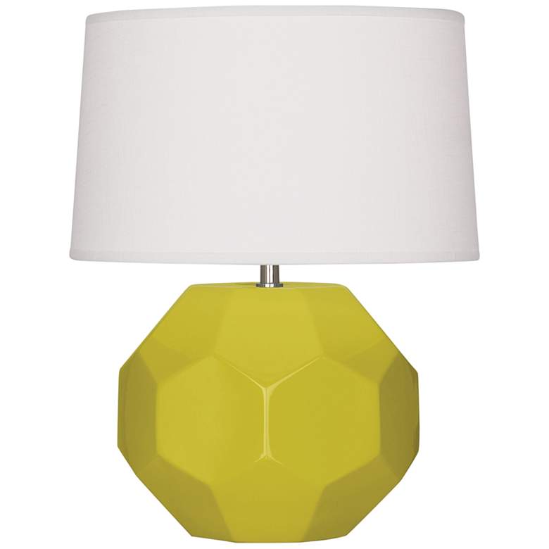 Image 1 Franklin 16 1/2 inchH Citron Glazed Ceramic Accent Table Lamp