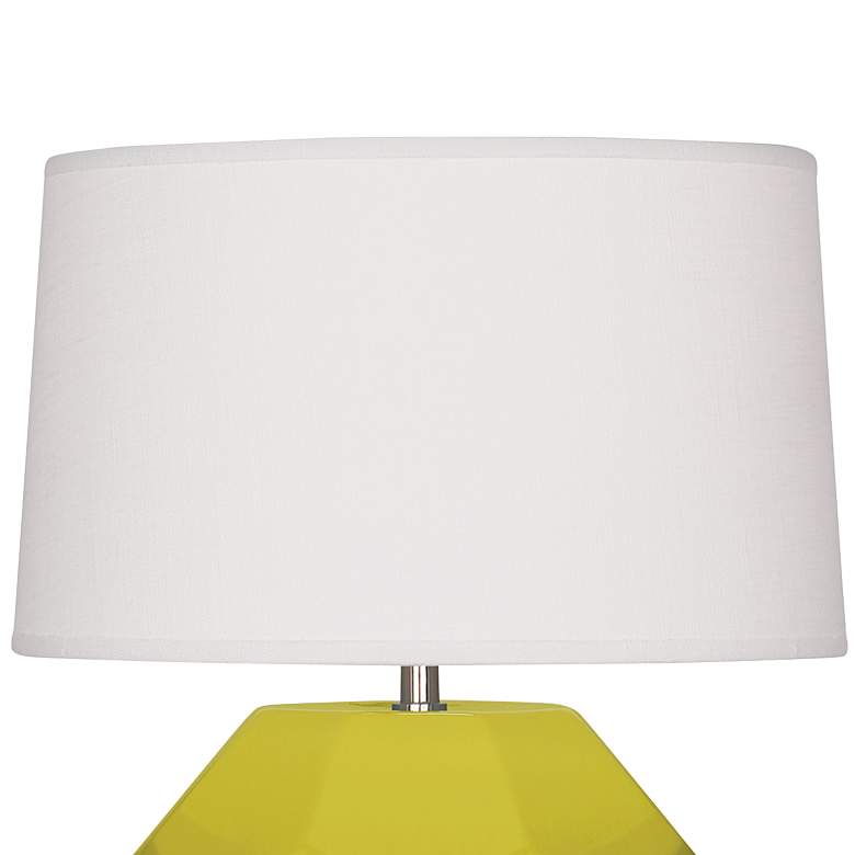 Image 3 Franklin 16 1/2"H Citron Glazed Ceramic Accent Table Lamp more views
