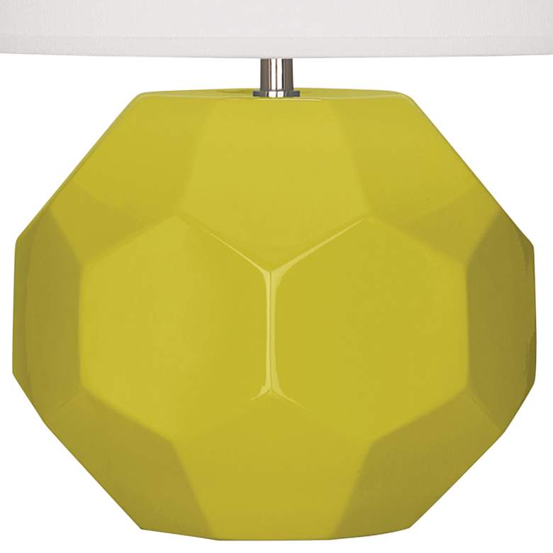 Image 4 Franklin 16 1/2"H Citron Glazed Ceramic Accent Table Lamp more views