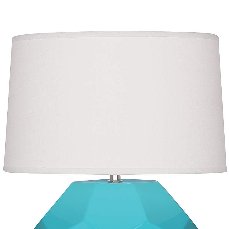 Image 3 Franklin 16 1/2"H Egg Blue Glazed Ceramic Accent Table Lamp more views