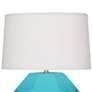 Franklin 16 1/2"H Egg Blue Glazed Ceramic Accent Table Lamp