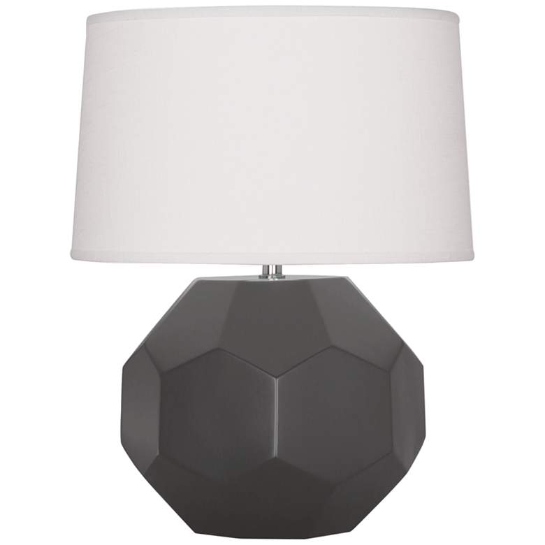 Image 1 Franklin 16 1/2 inchH Matte Ash Glazed Ceramic Accent Table Lamp