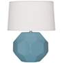 Franklin 16 1/2"H Matte Steel Blue Glazed Accent Table Lamp