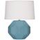 Franklin 16 1/2"H Matte Steel Blue Glazed Accent Table Lamp