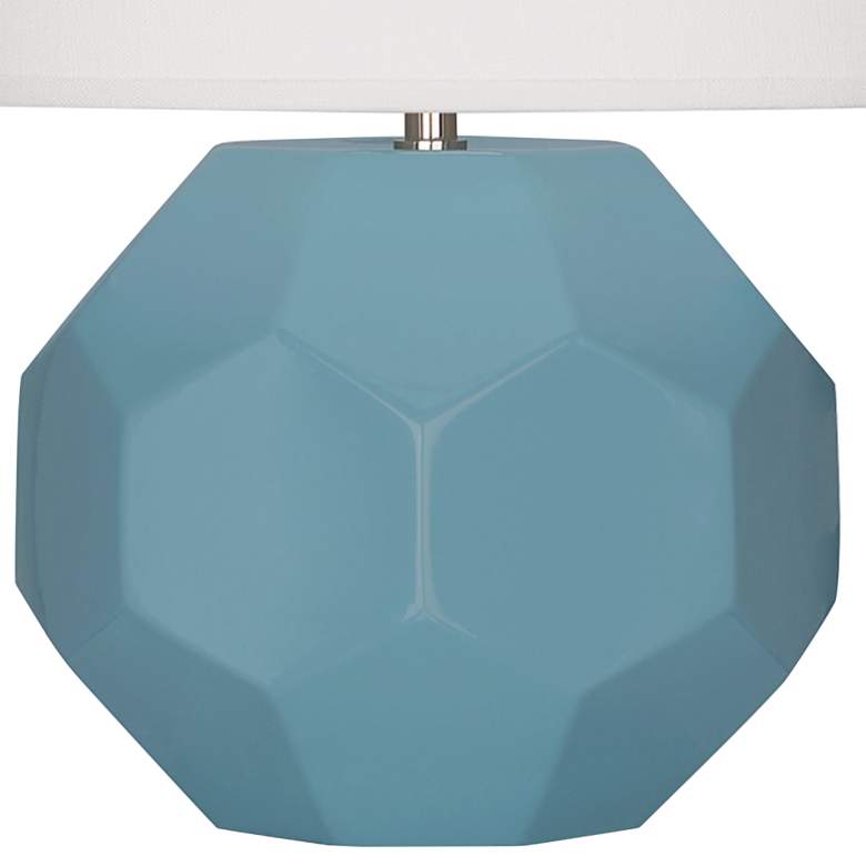 Image 3 Franklin 16 1/2 inchH Matte Steel Blue Glazed Accent Table Lamp more views
