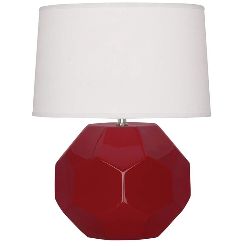 Image 1 Franklin 16 1/2 inchH Oxblood Glazed Ceramic Accent Table Lamp