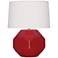 Franklin 16 1/2"H Ruby Red Glazed Ceramic Accent Table Lamp
