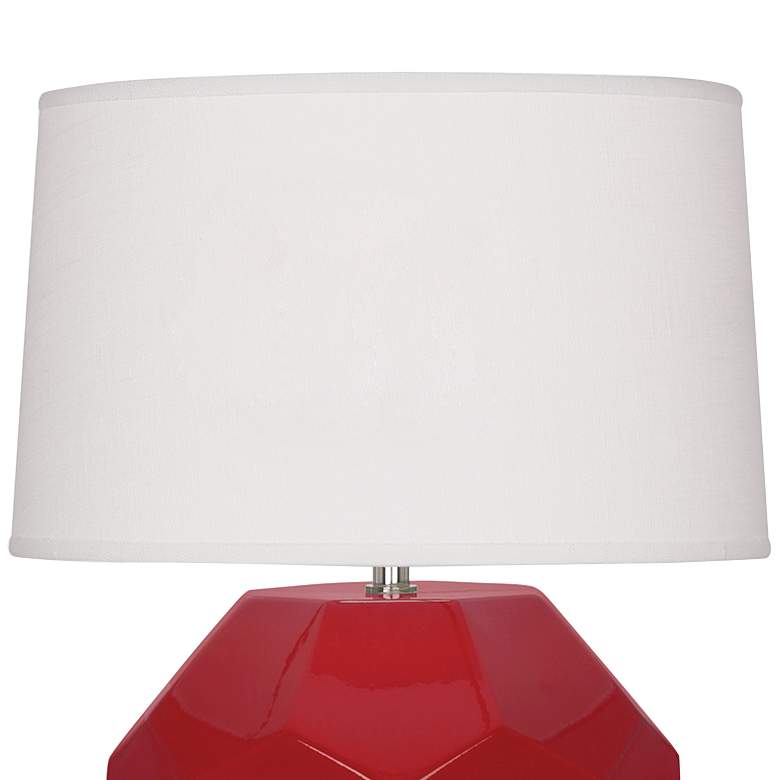 Image 2 Franklin 16 1/2"H Ruby Red Glazed Ceramic Accent Table Lamp more views