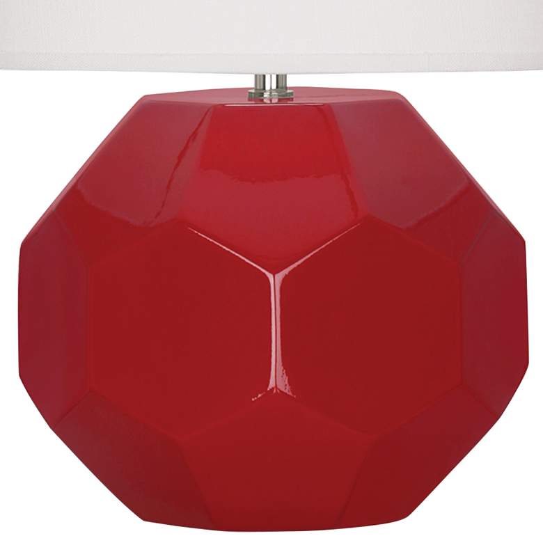 Image 3 Franklin 16 1/2"H Ruby Red Glazed Ceramic Accent Table Lamp more views