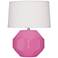 Franklin 16 1/2"H Schiaparelli Pink Glazed Accent Table Lamp