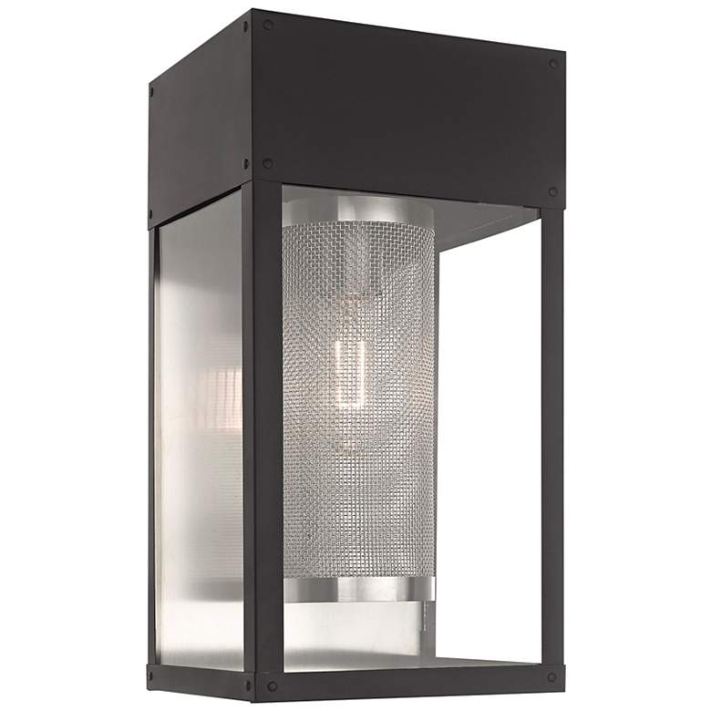 Image 3 Franklin 16" High Black Outdoor Wall Light