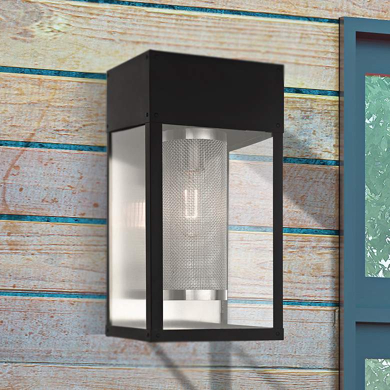 Image 2 Franklin 16" High Black Outdoor Wall Light