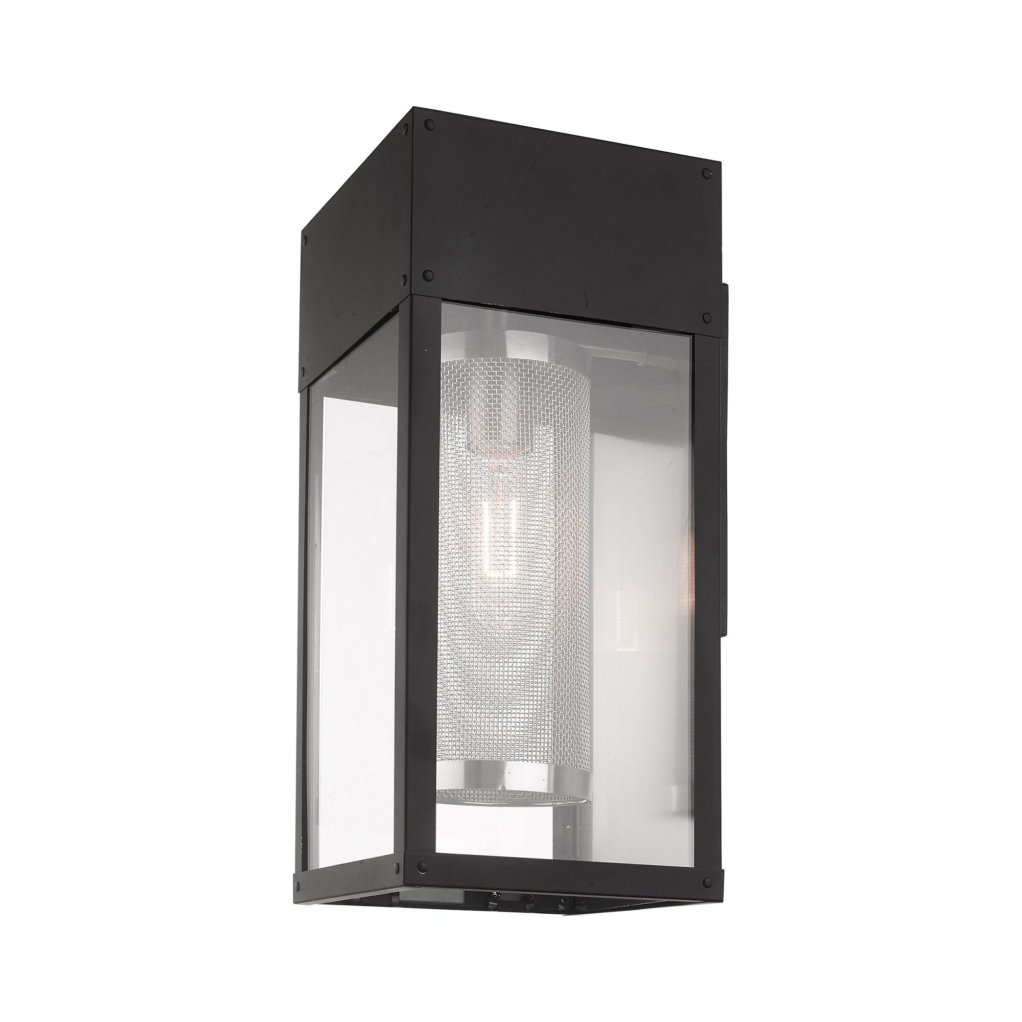 Franklin 16" High Black Outdoor Wall Light in scene