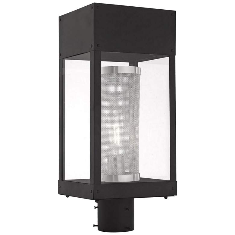 Image 1 Franklin 19 inch High Black Outdoor Lantern Post Light