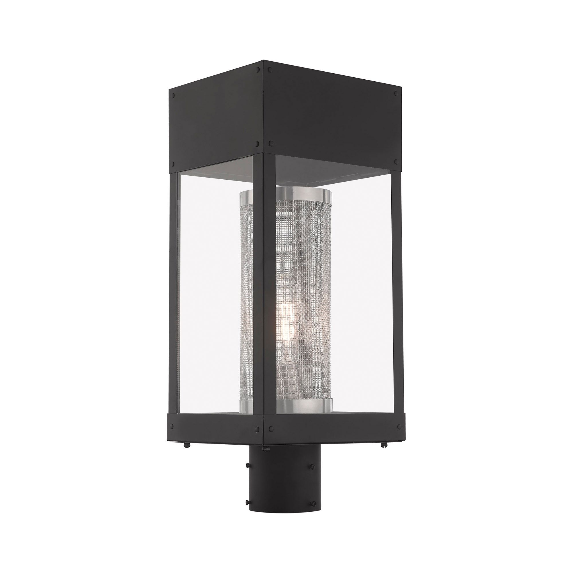 Image 7 Franklin 19" High Black Outdoor Lantern Post Light more views