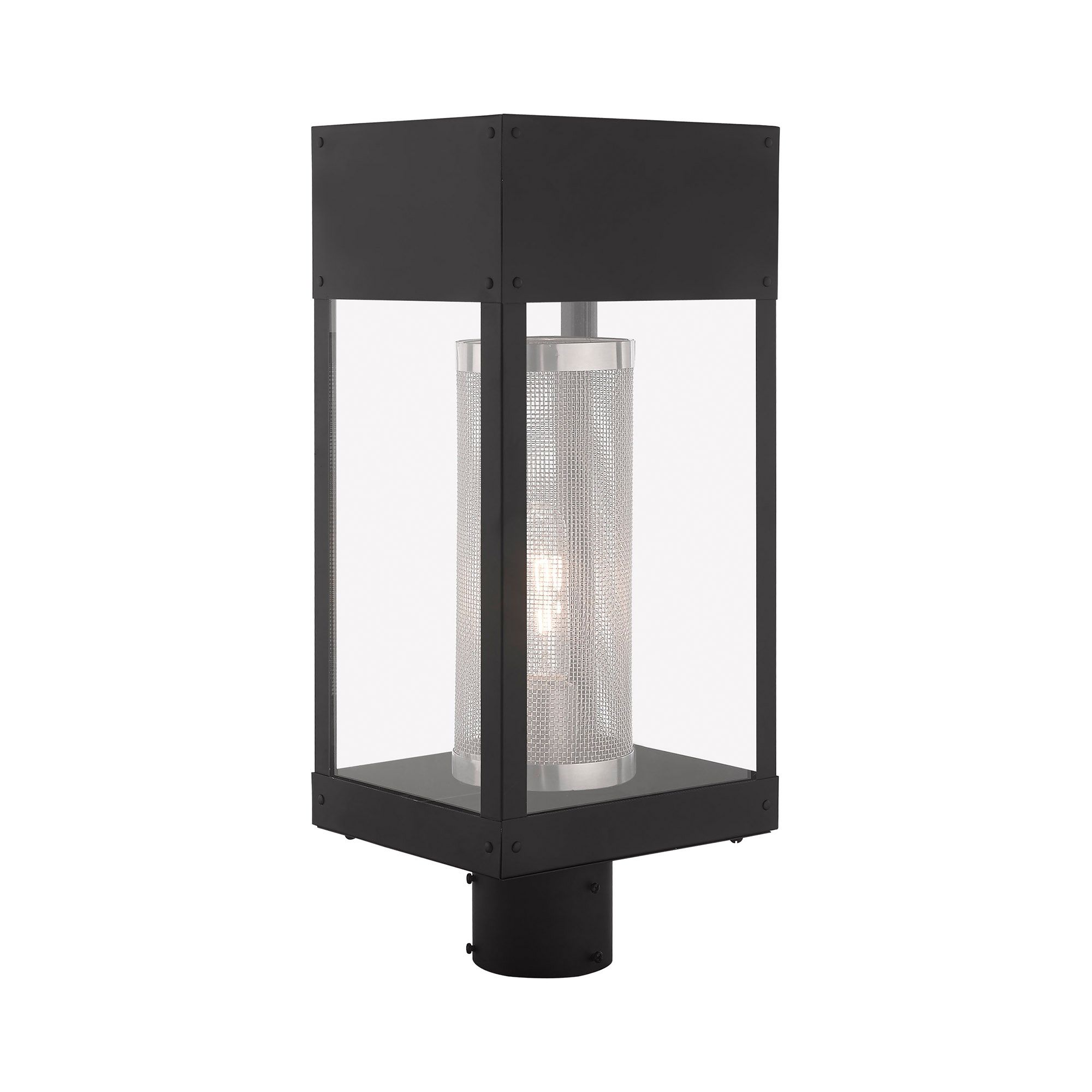 Franklin 19" High Black Outdoor Lantern Post Light