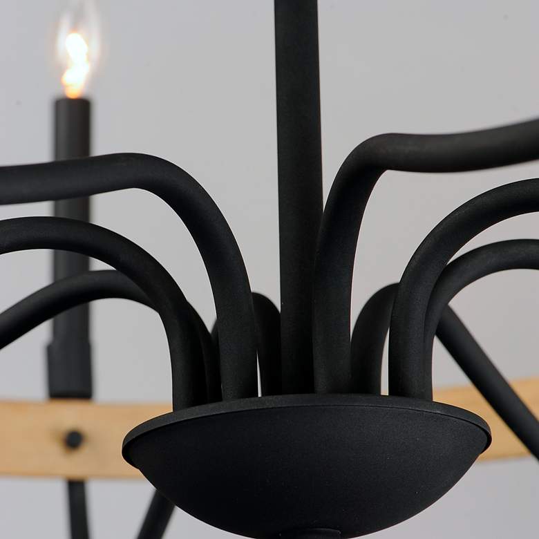 Image 3 Franklin 36" Wide Driftwood Black 8-Light Ring Chandelier more views